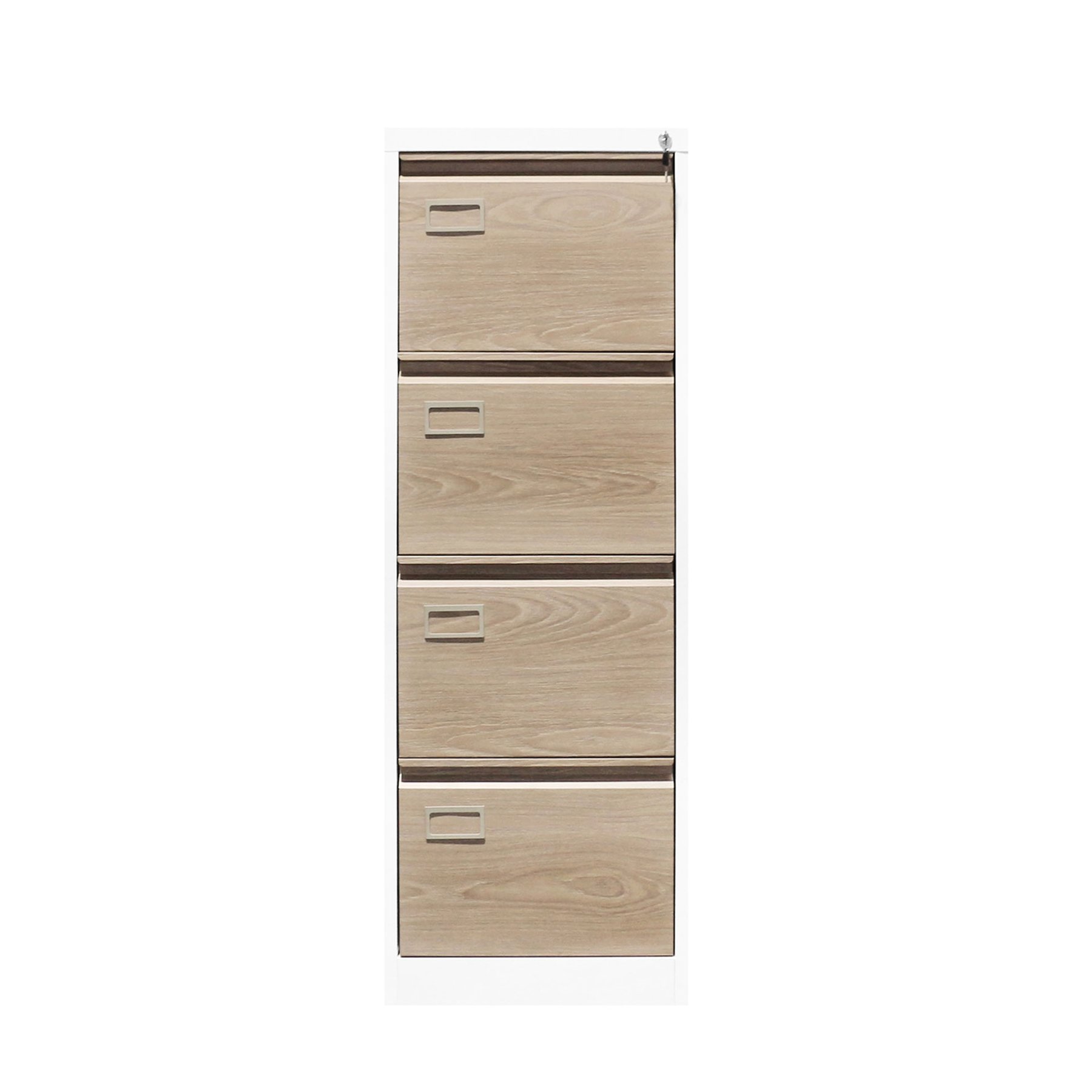 RFG Kardex, metal, 1 ? 4 drawers, 452 ? 620 ? 1331 mm, amber oak & white