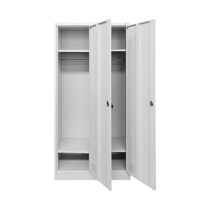 Гардероб RFG, метален, двоен, 90 x 45 x 185 cm