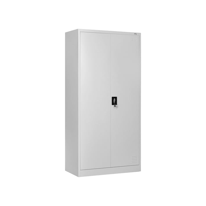 Гардероб RFG, метален, с 4 рафта, 90 х 45 х 185 cm, сив