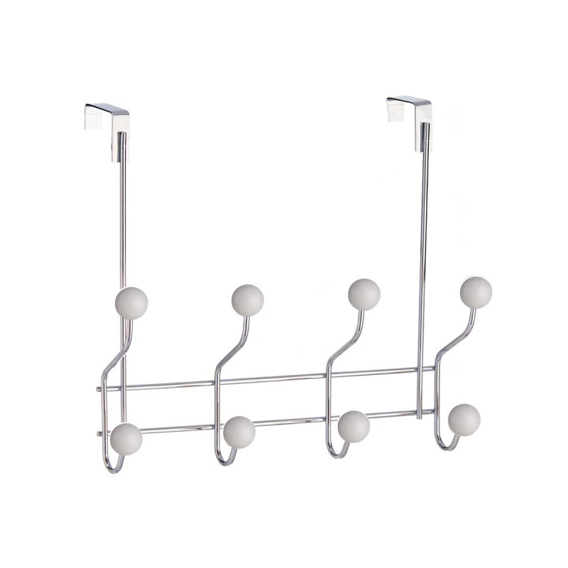 Over-the-door hook Berilo, 6 hooks, white