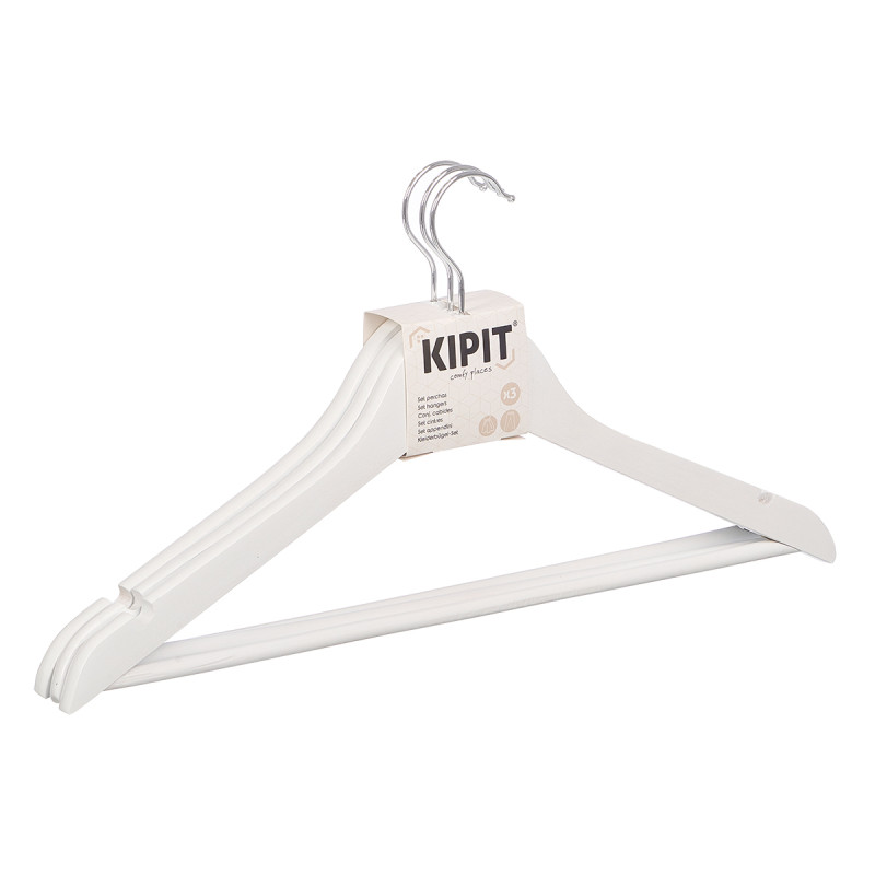 Clothes hanger Kipit, white,.3 pcs