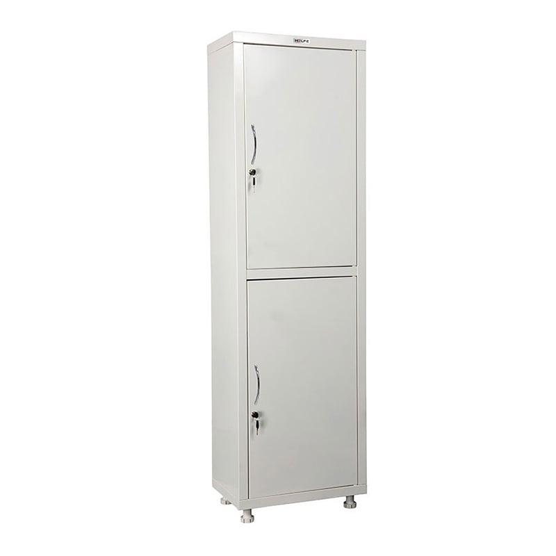Cabinet, medical, 500 x 320 x 1650-1750 mm, white metal