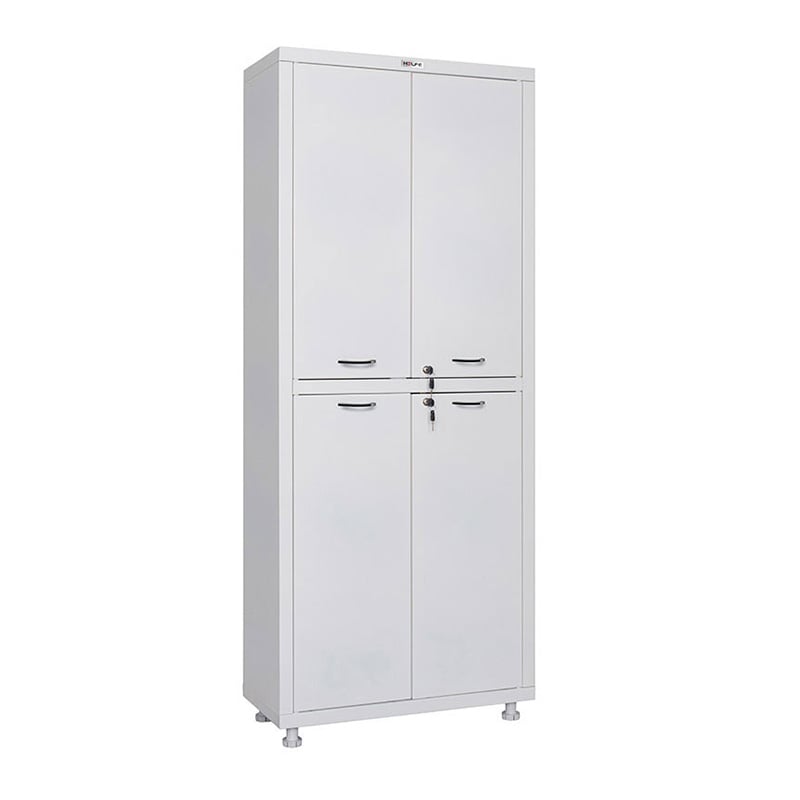 Cabinet, medical, 700 x 320 x 1650-1750 mm, white metal