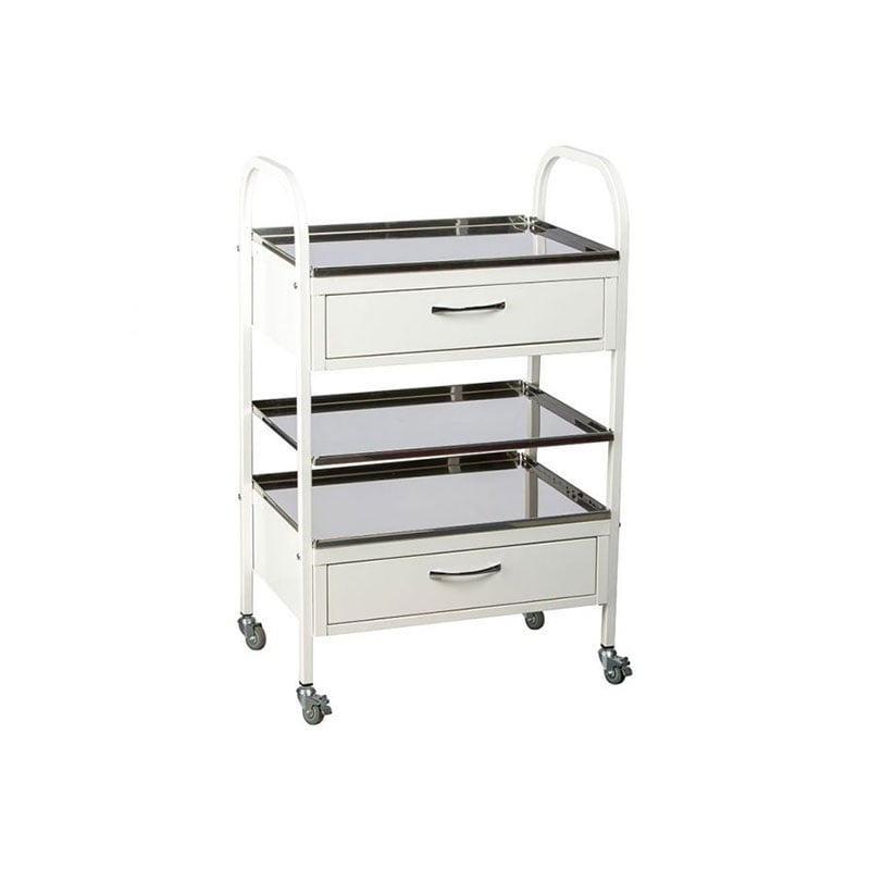 Trolley, manipulation, with two drawers