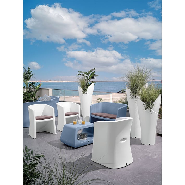 Фотьойл Lyxo Breeze, 650 х 580 х 800 mm, полиетилен, светлосин