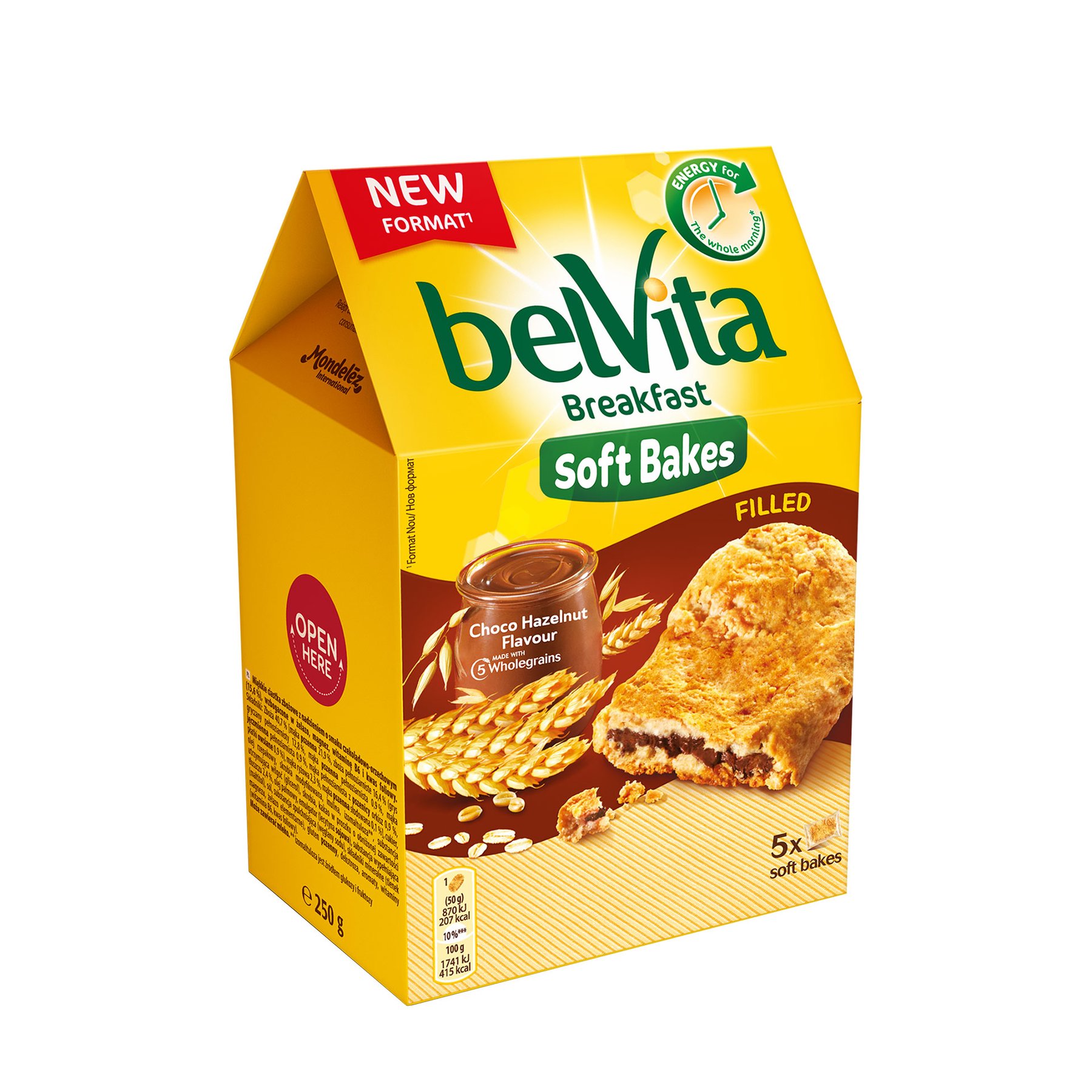 Belvita Biscuits, soft, with choco filling, 250 g