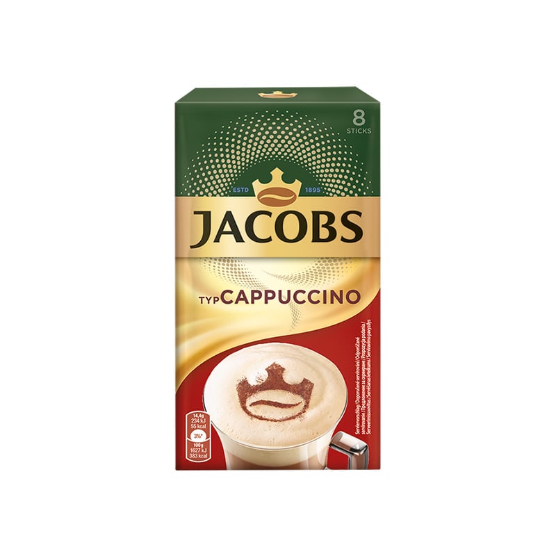 Jacobs Instant coffee Cappuccino, sachet, 14.4 g, 8 pcs