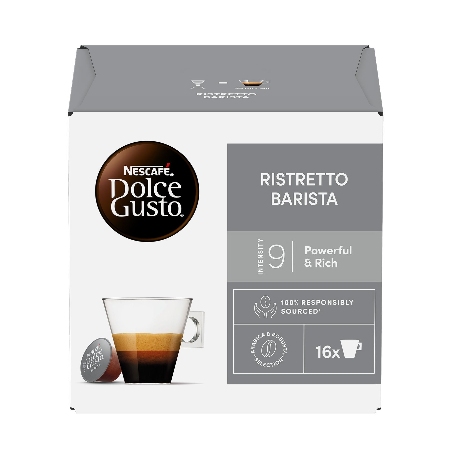 Nescafe Dolce Gusto Coffee Capsule Ristretto Barista, 16 pcs