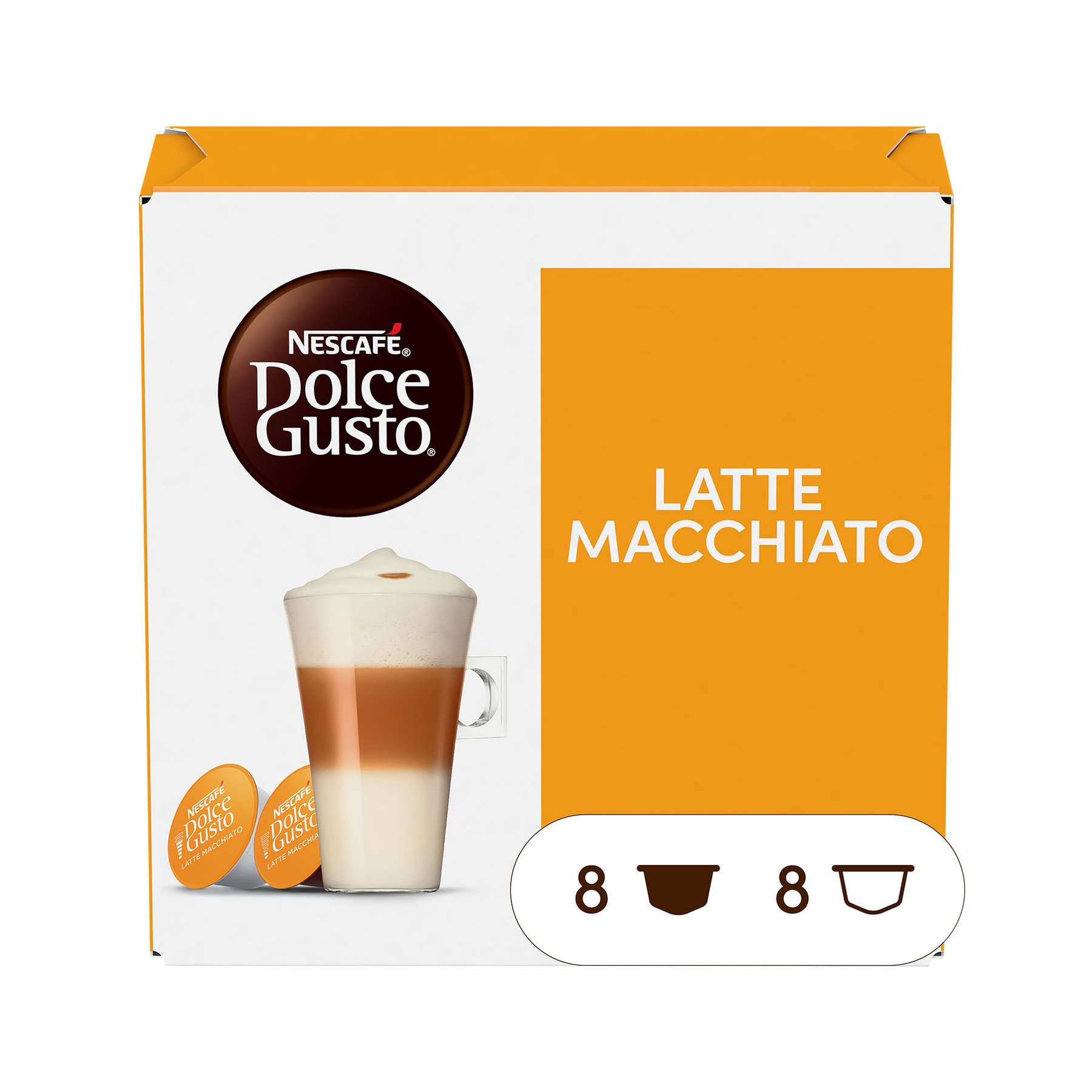 Nescafe Dolce Gusto Coffee capsule Latte Macchiato, 16 pieces