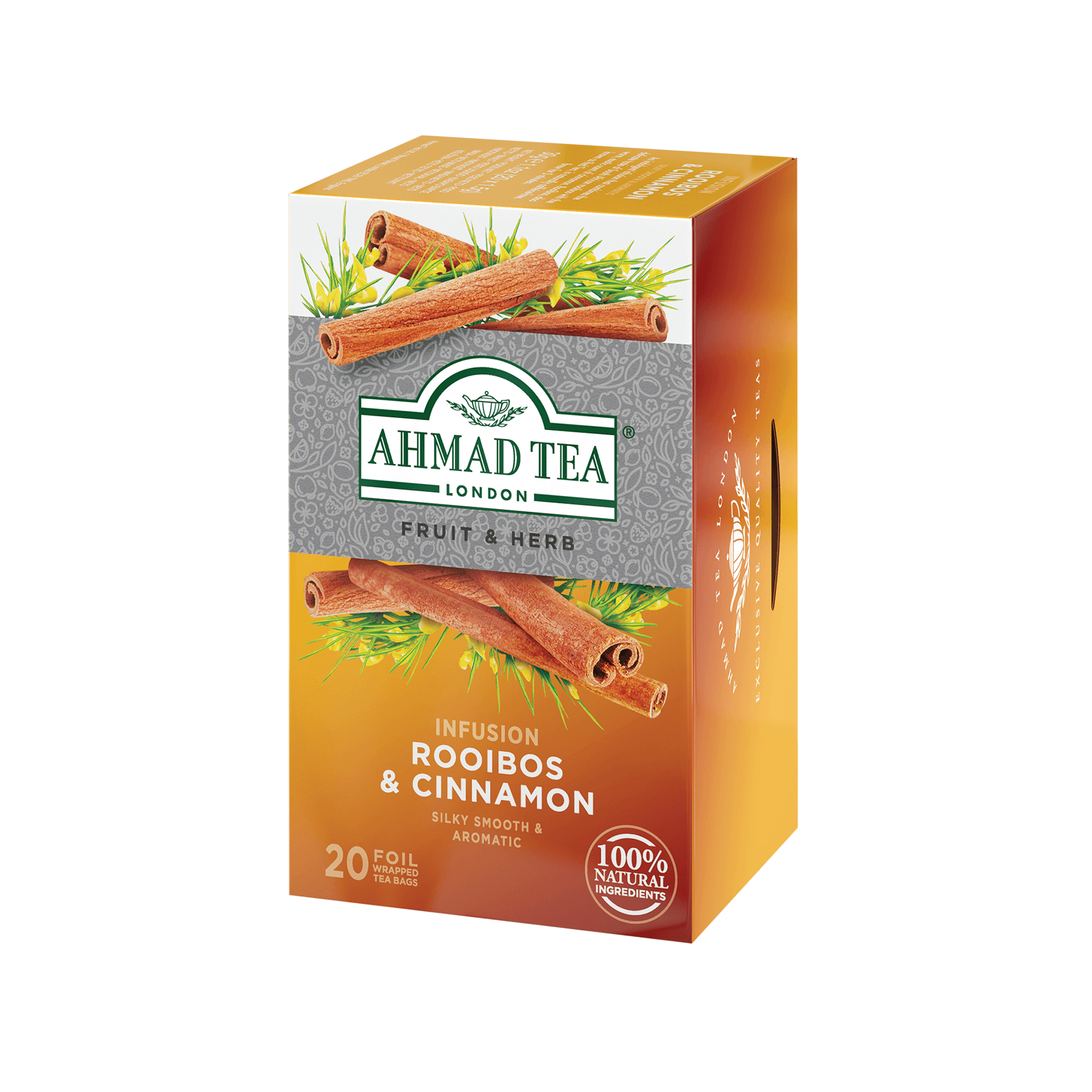 Ahmad Tea Rooibos & Cinnamon, Fruit-Herbal, 1.5 g, Sachet, 20 pcs