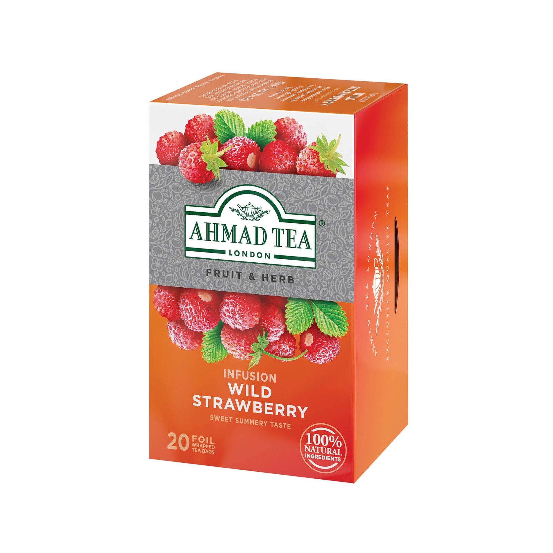 Ahmad Tea Tea “Wild Strawberry”, fruit, 2 g, sachet, 20 pcs