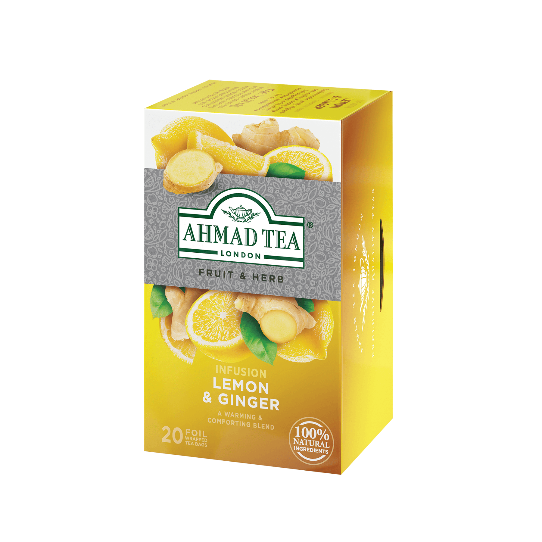 Ahmad Tea “Lemon and Ginger”, fruit tea, 2 g, in sachet, 20 pcs