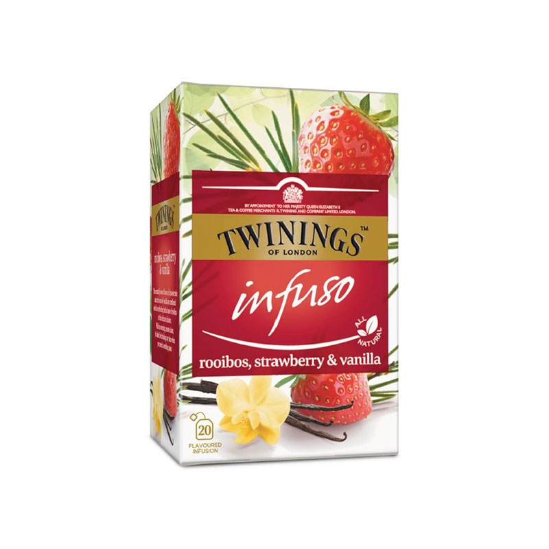 Twinings Tea “Rooibos, Strawberry & Vanilla”, herbal, 2 g sachet, 20 pieces