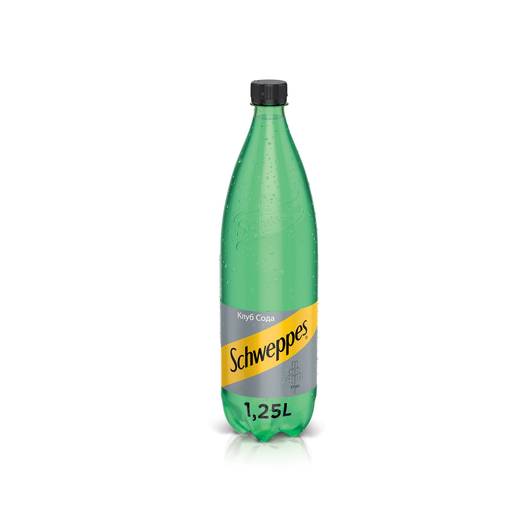 Schweppes Club Soda, 1.25 L, plastic bottle