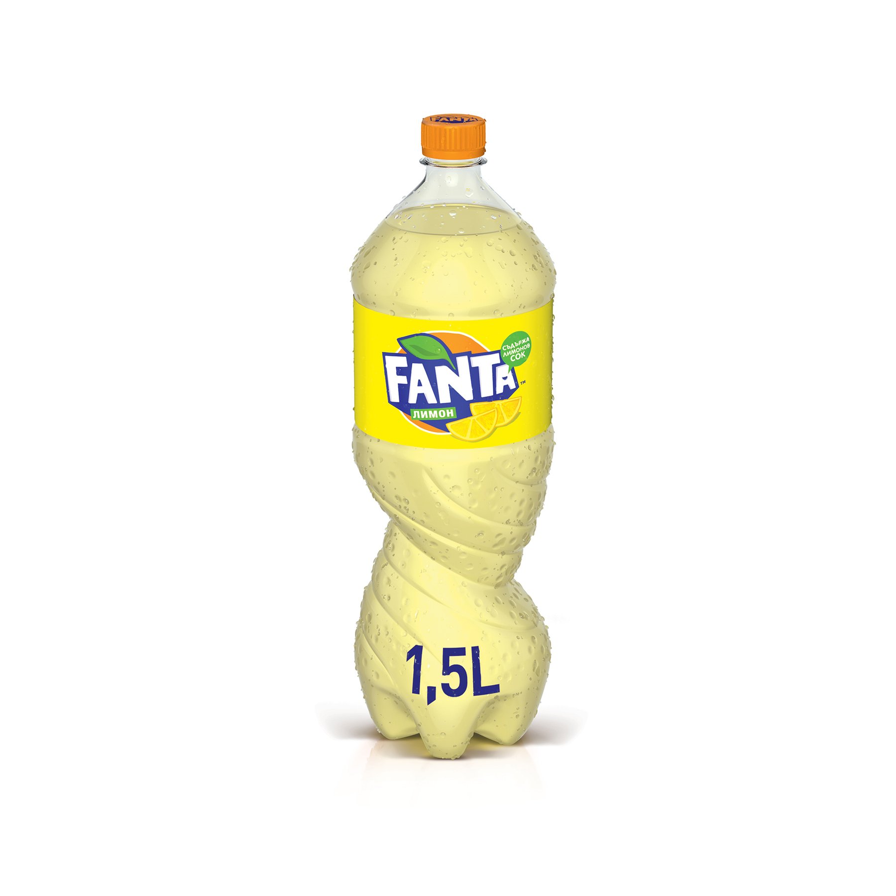 Fanta Soft drink, lemon, 1.5 L, plastic bottle