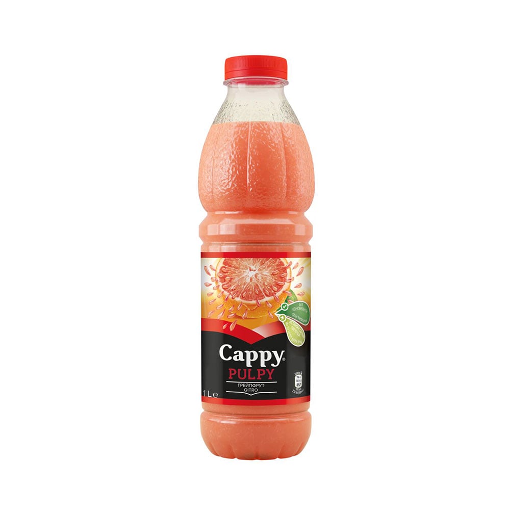 Cappy Fruit Drink Pulpy, grapefruit, with fruit pieces, 1 L, carton