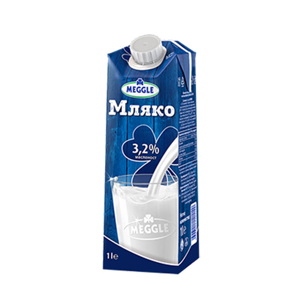 Meggle Fresh Milk UHT, 3.2% fat, 1 L, carton