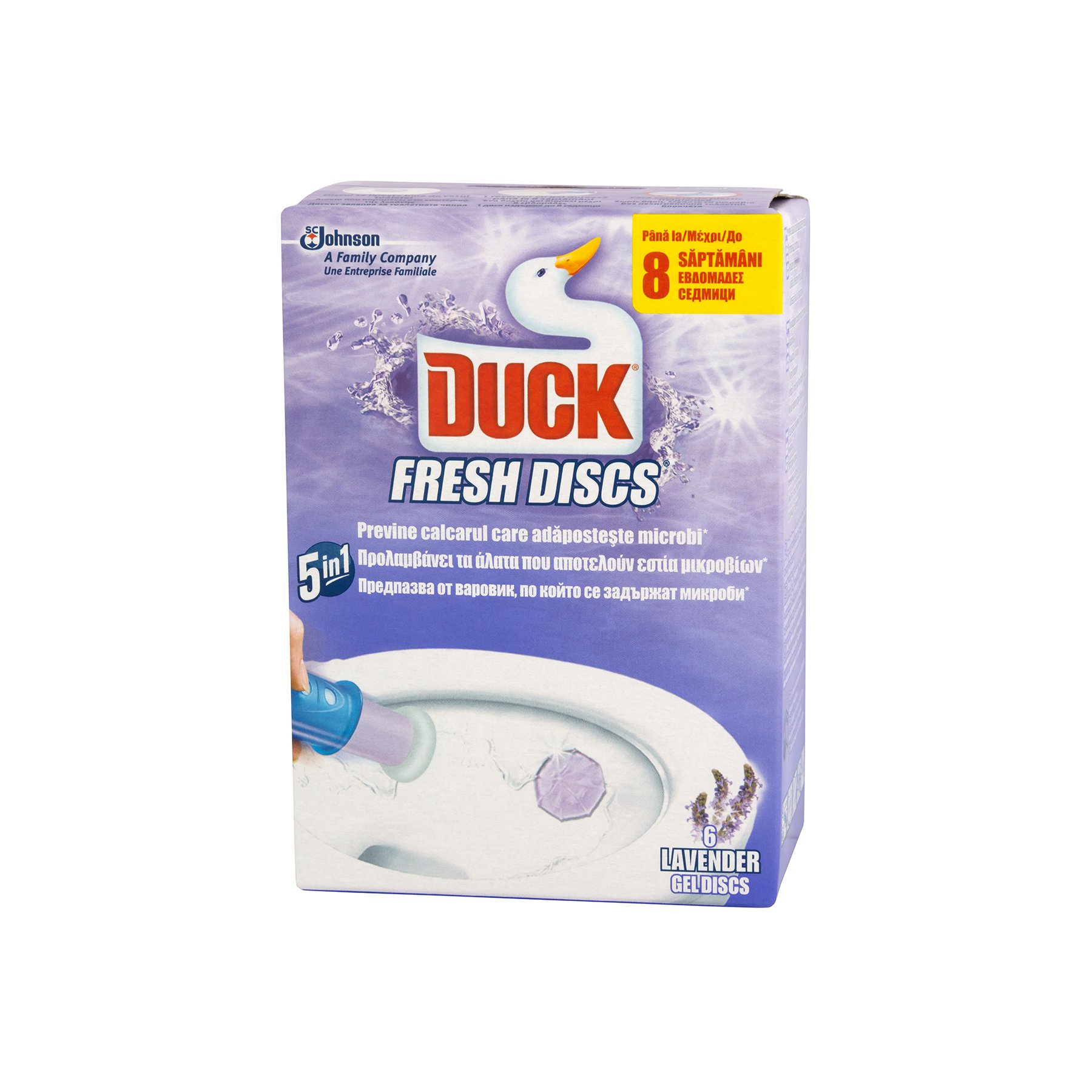 Toilet air freshener Duck Fresh Discs, gel, lavender, 36 ml