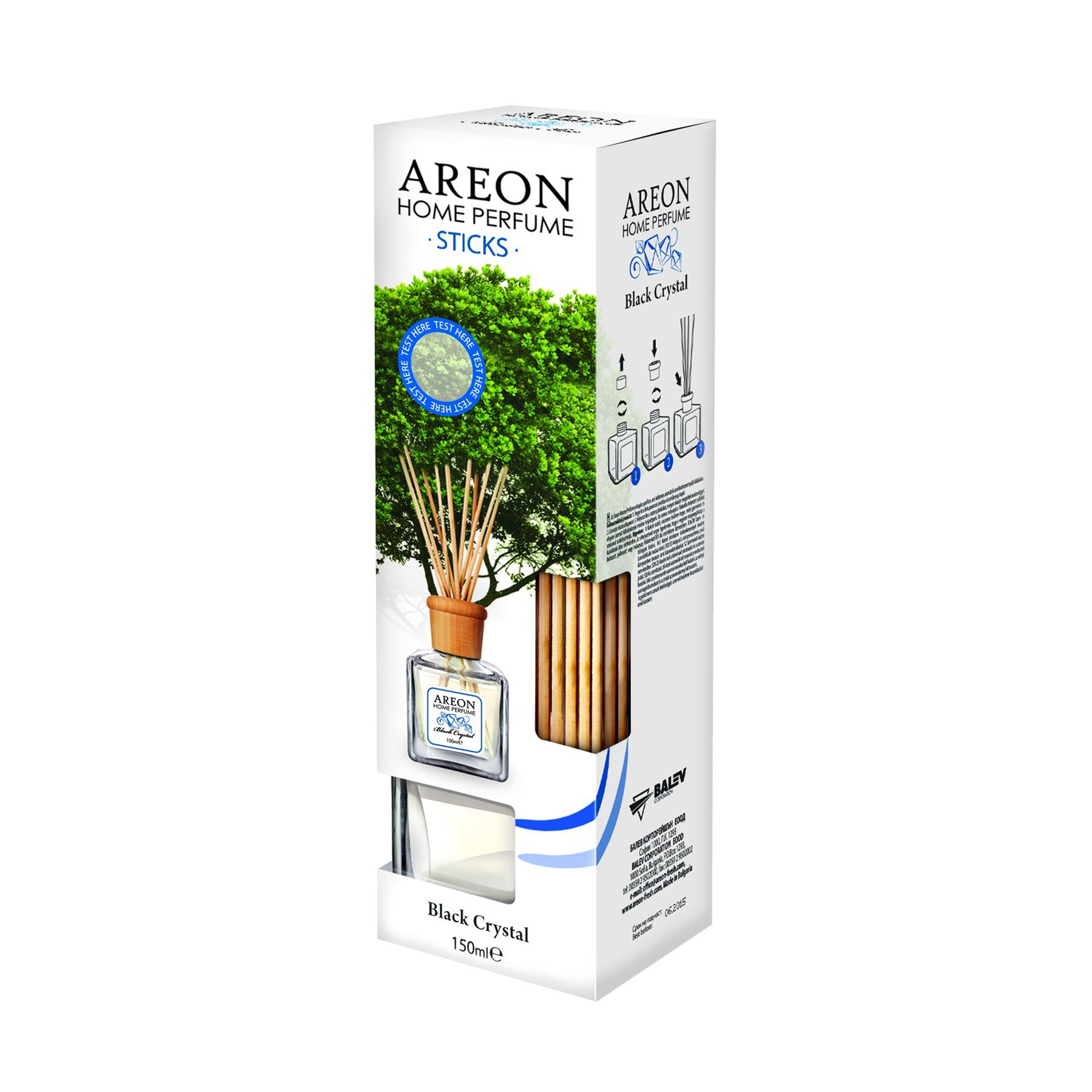 Air freshener Areon Home Perfume, sticks, black crystal, 150 ml
