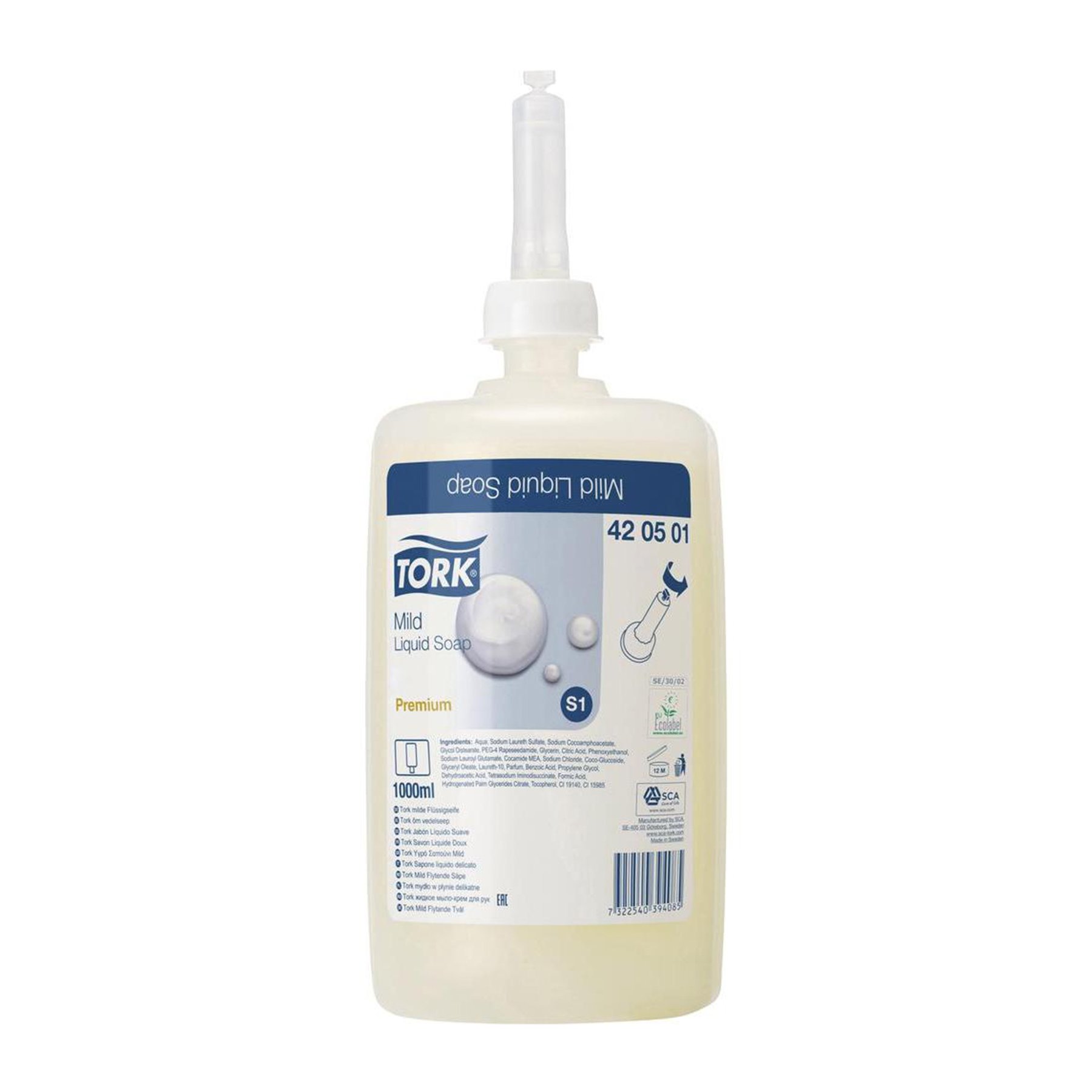 Liquid soap Tork S1, 1 L, 6 count