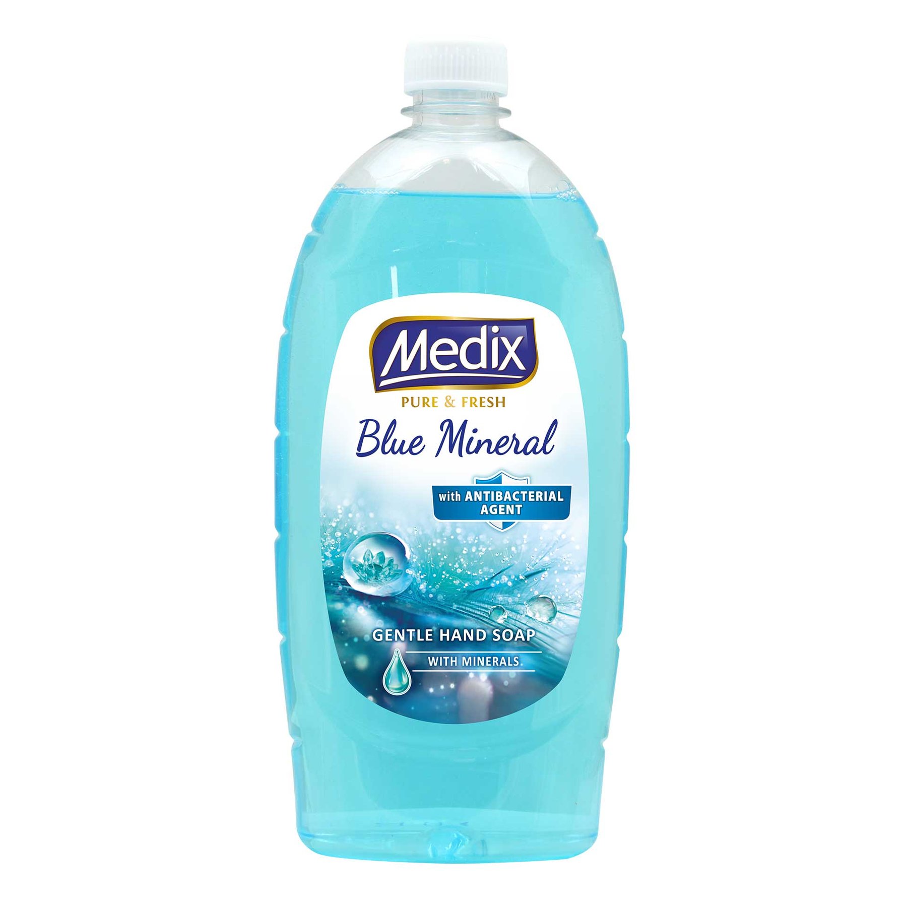 Liquid soap Medix Pure Blue Mineral, filler, 800 ml, blue