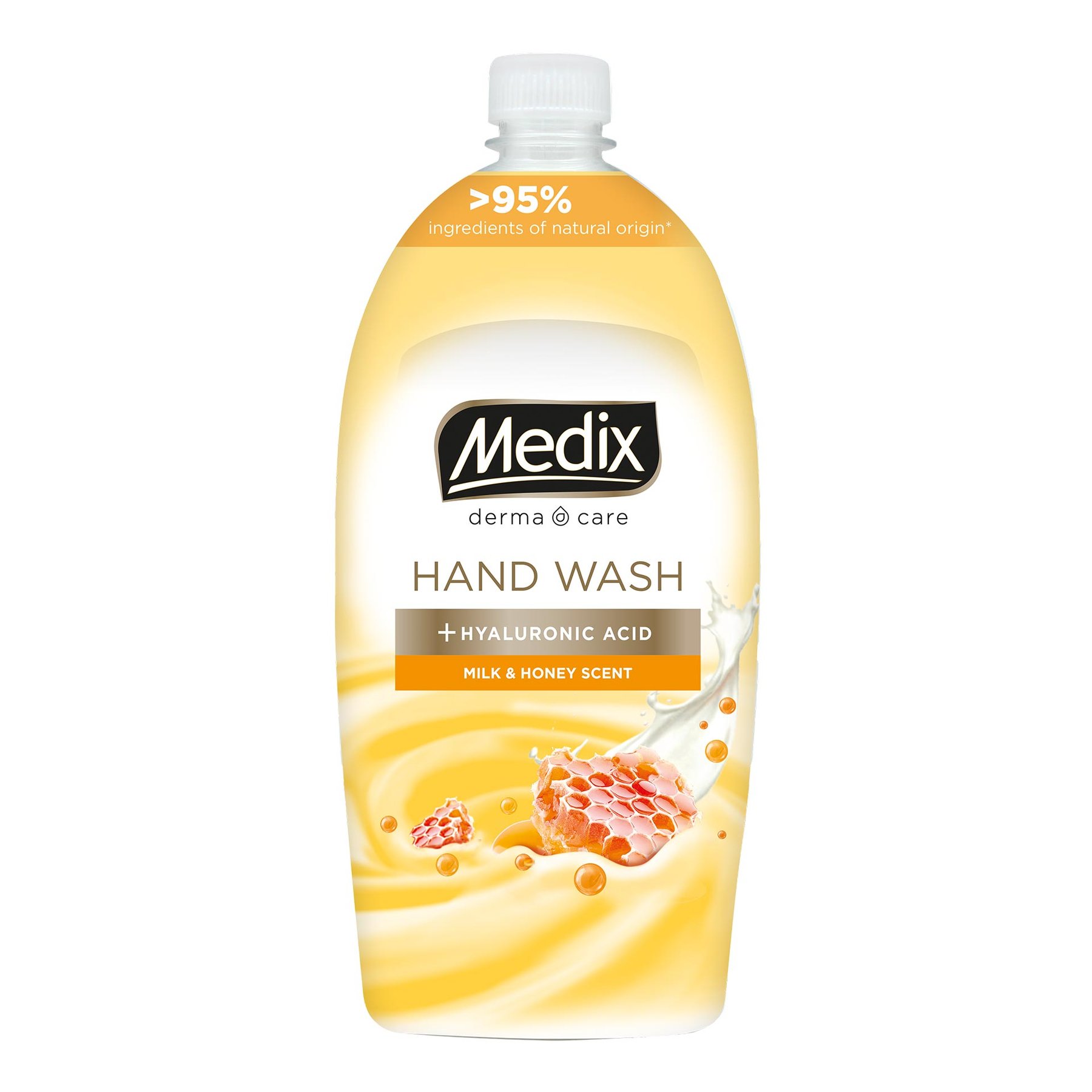 Liquid soap Medix Cream Milk & Honey, filler, 800 ml, orange