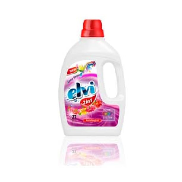 Laundry detergent Elvi, liquid, for colored fabrics, 1.5 l