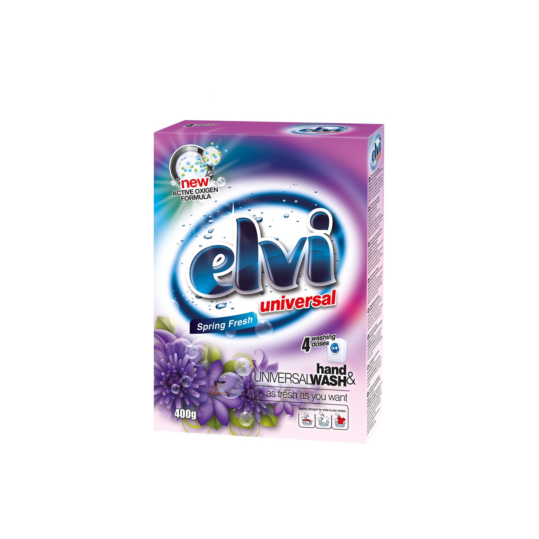 Laundry detergent Elvi, universal, for hand washing, 400 g
