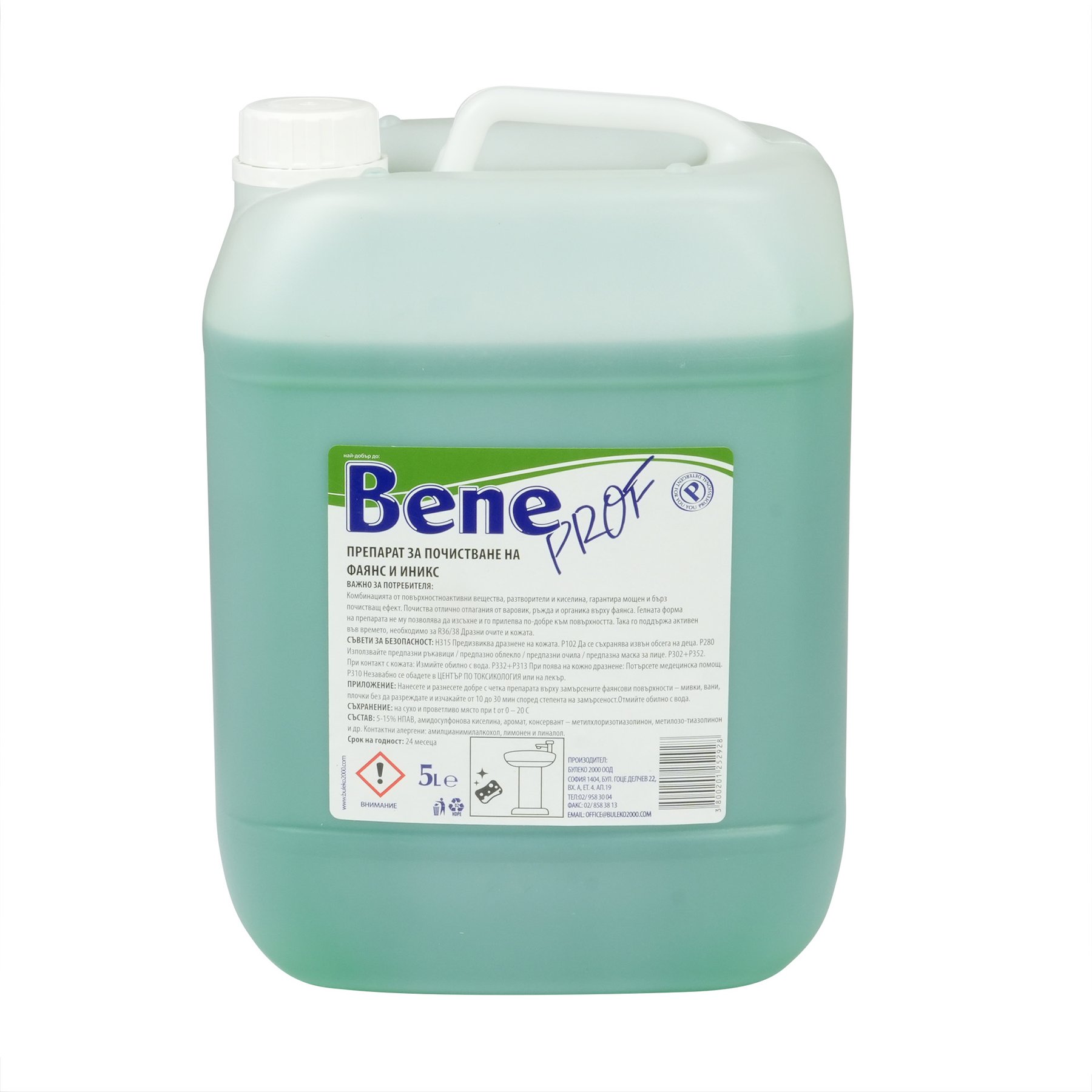 Detergent for cleaning of faience Bene, professional, 5 L