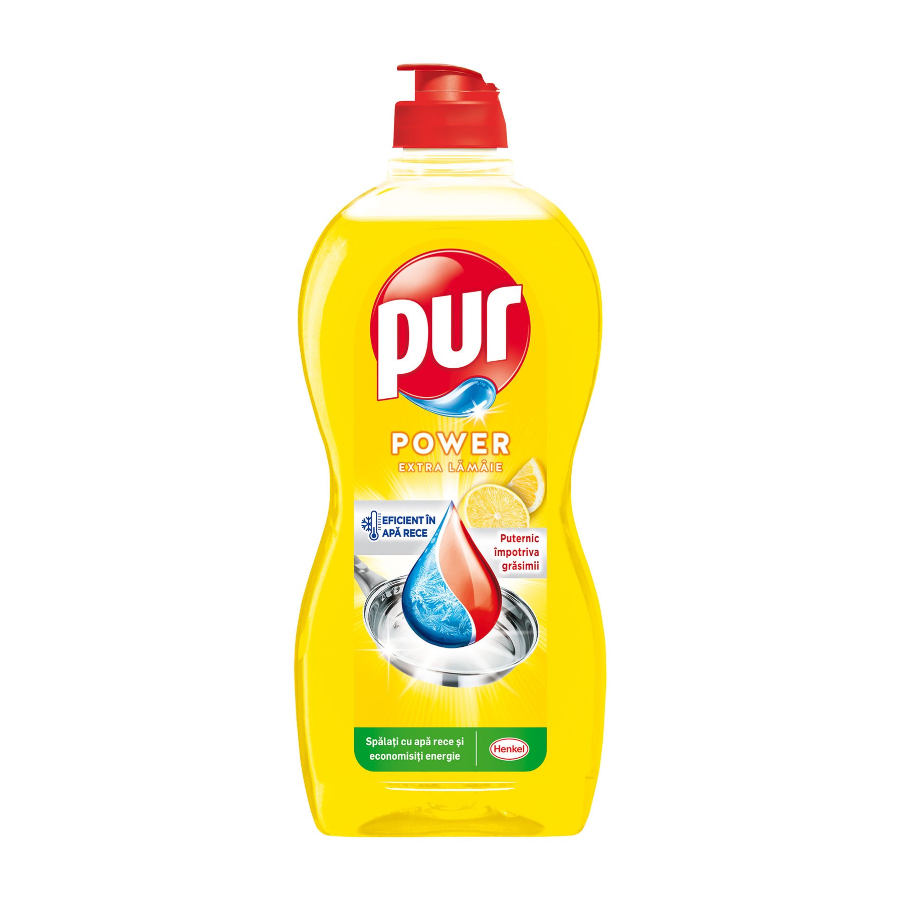 Dishwashing detergent Pur Duo Power, lemon, 450 ml