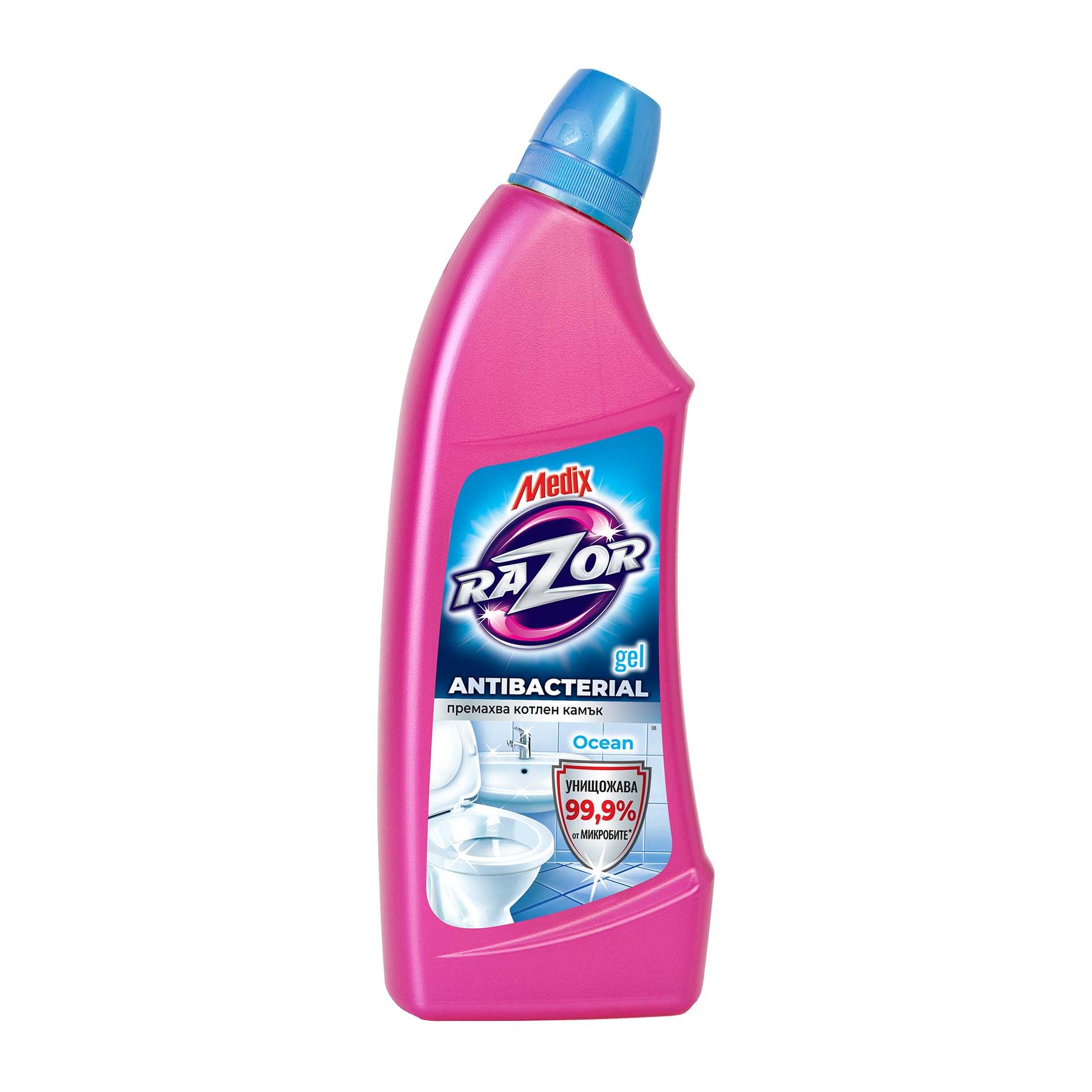 Disinfectant detergent Medix Razor, gel, ocean, 750 ml