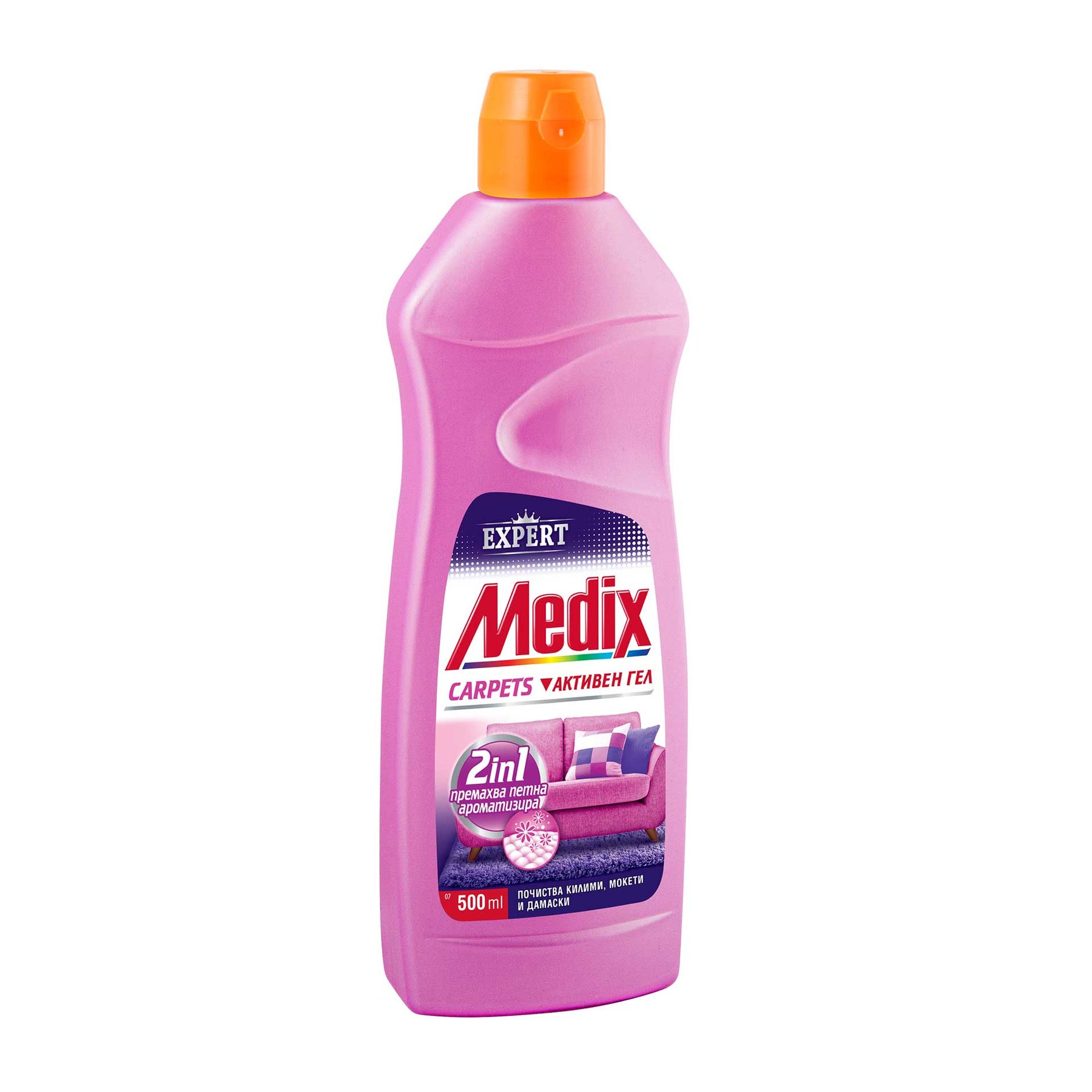 Detergent for cleaning of carpets and damasks Medix Expert Carpets, active gel, 500 ml