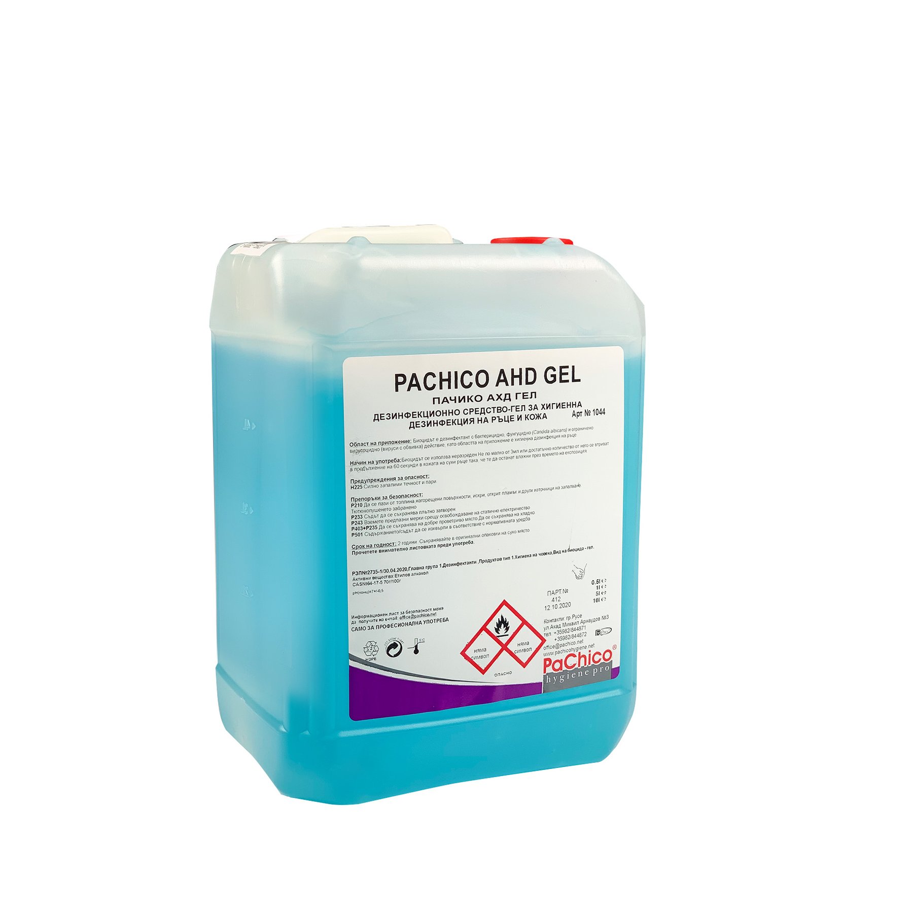 Disinfectant detergent for hands and skin PaChico AHD, gel, professional, 5 L