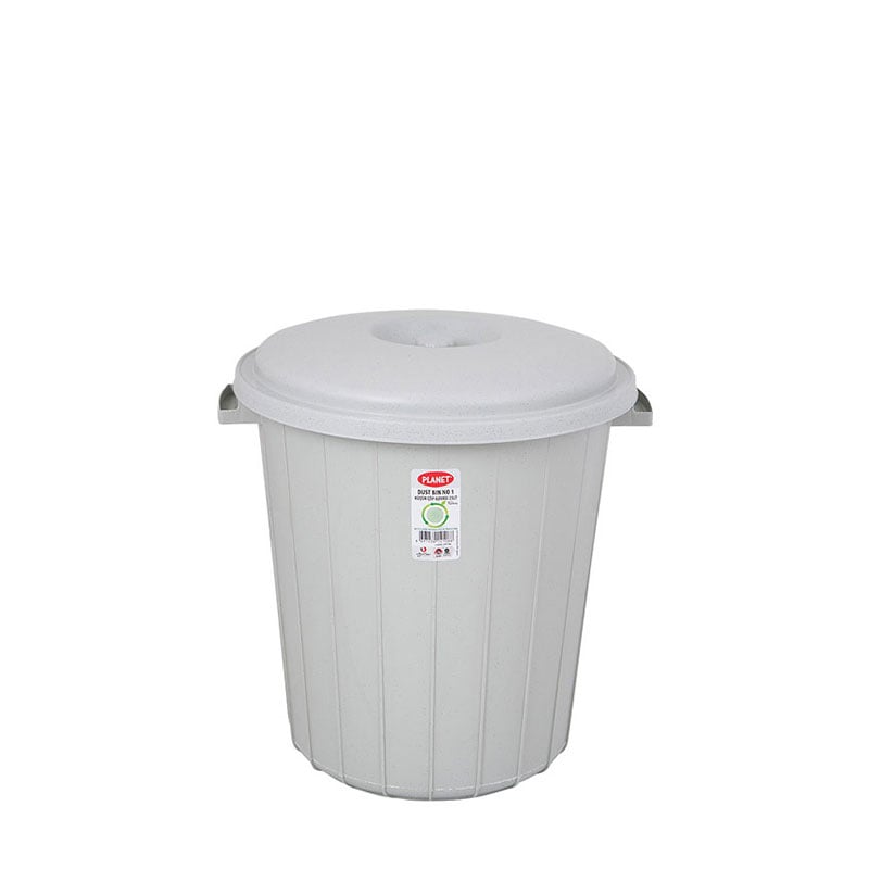 Basket Planet with lid UP108, 25 L, gray, 34.5 х 34.5 х 36.3 cm