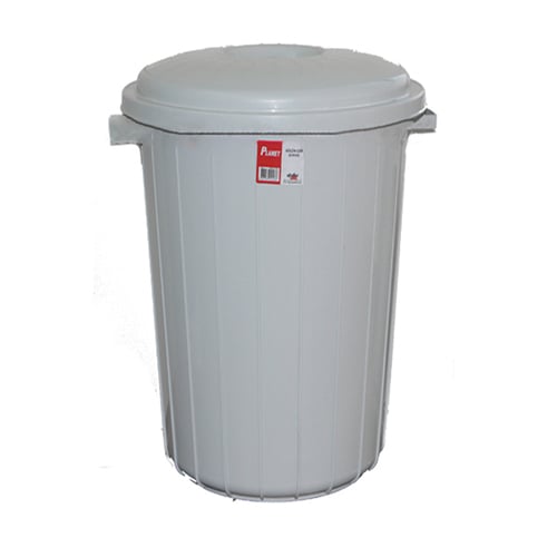 Bin Planet with lid UP104, 50 L, gray