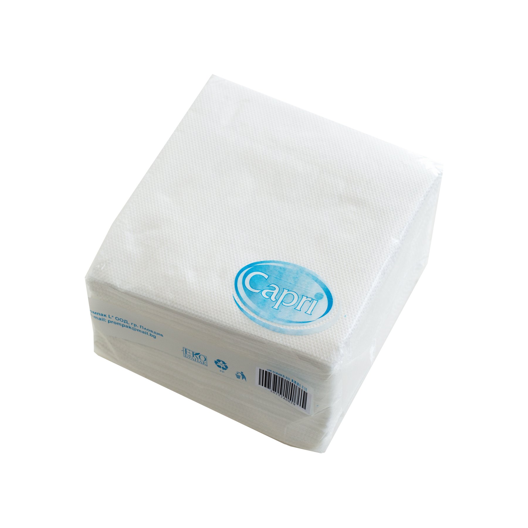 Napkins, 33 x 33 cm, single-ply, white, 100 counts