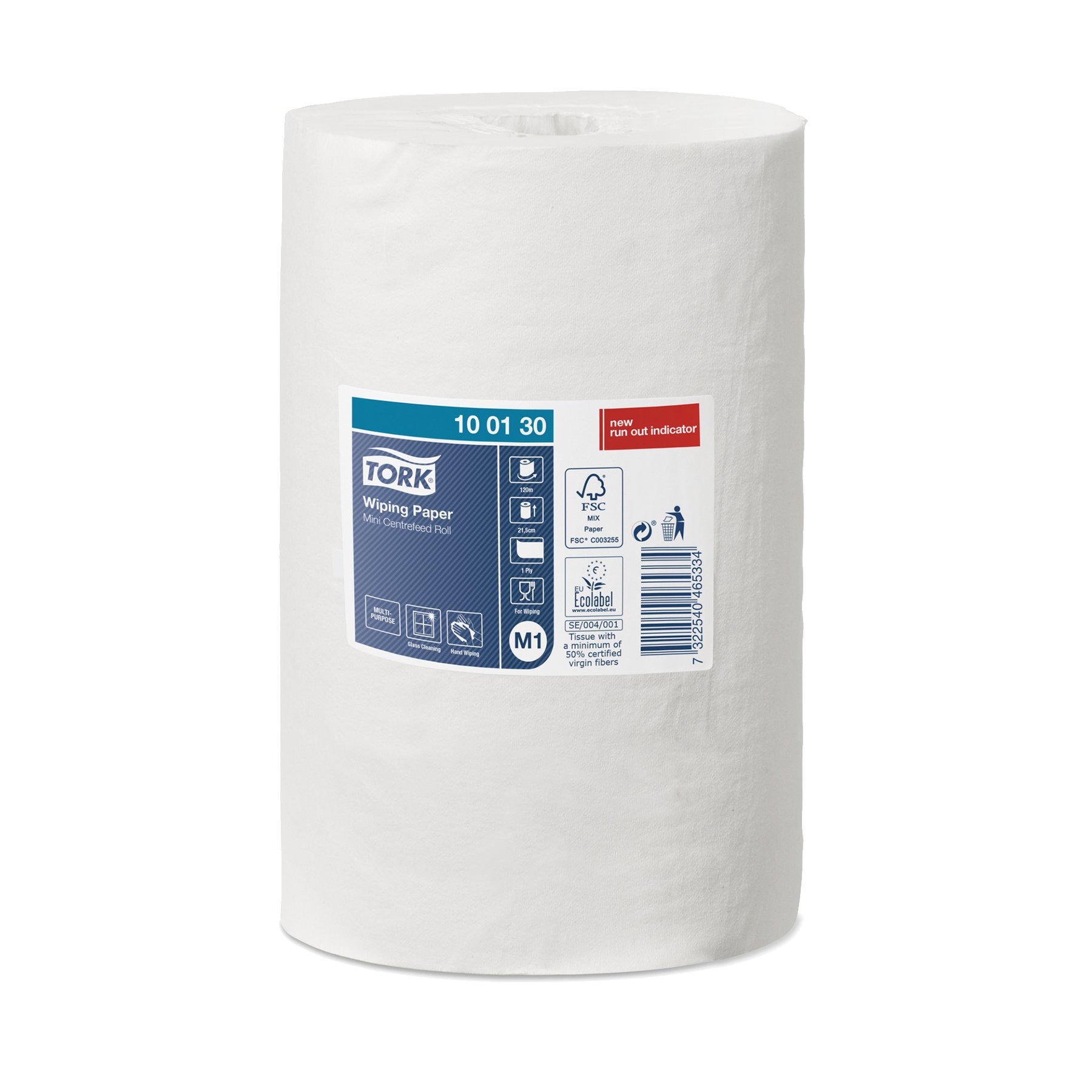 Household roll Tork M1, single-ply, cellulose, 120 m, 11 counts