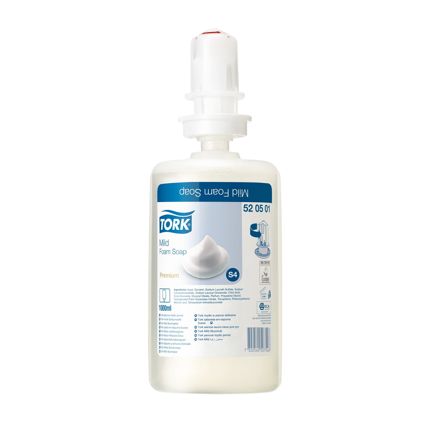 Soap on foam Tork S4, refill, 1 L, 6 count