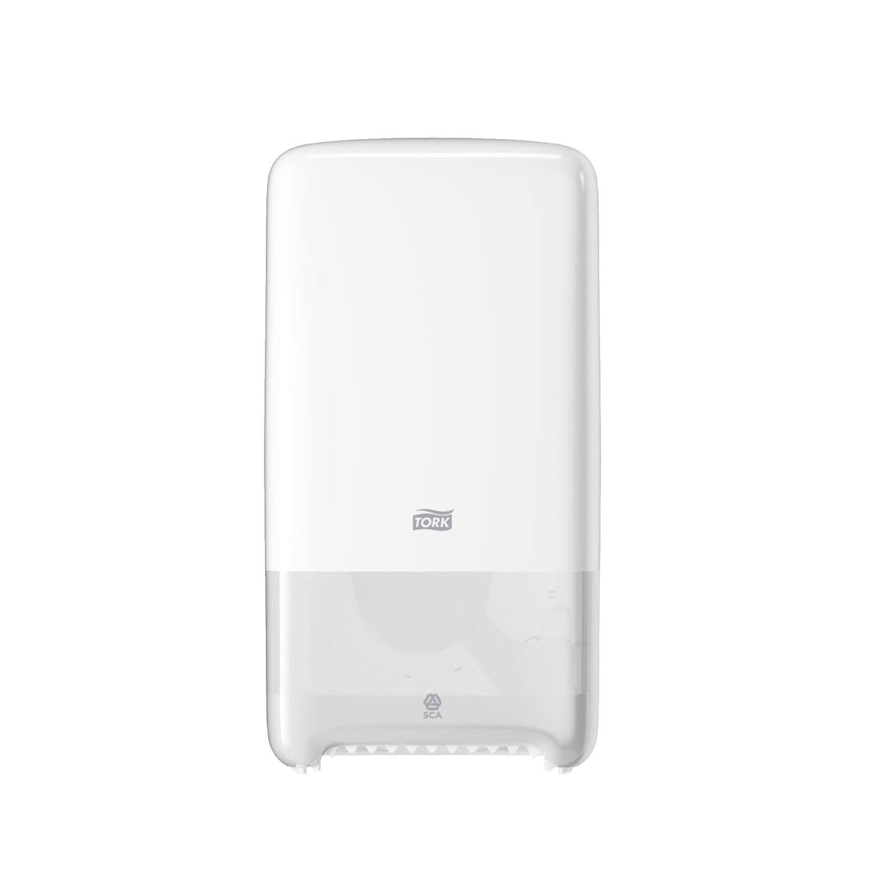Dispenser for toilet paper Tork Twin T6, for 2 rolls, white, 344 х 184 х 140 cm