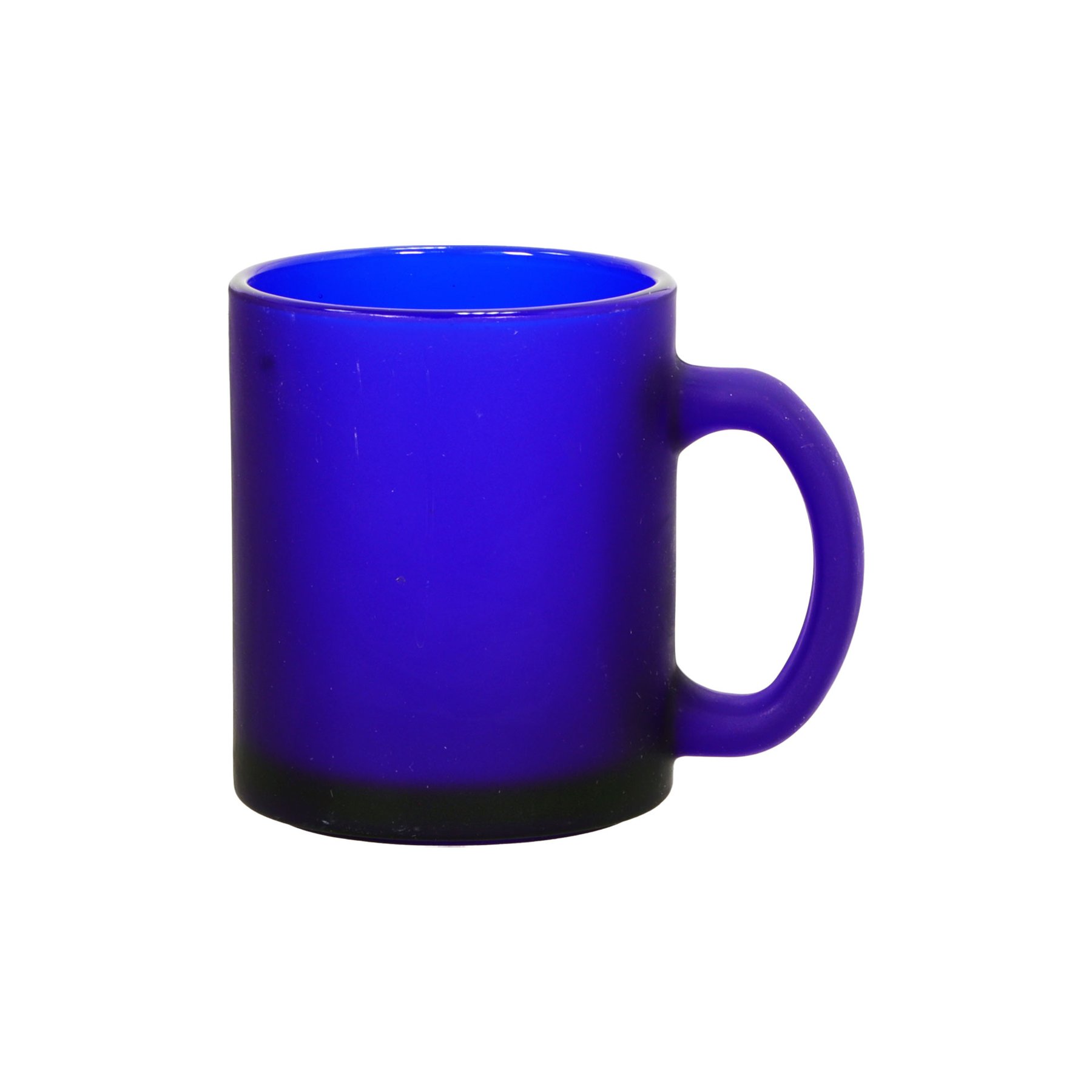 Cup Benne, glass, matte, blue