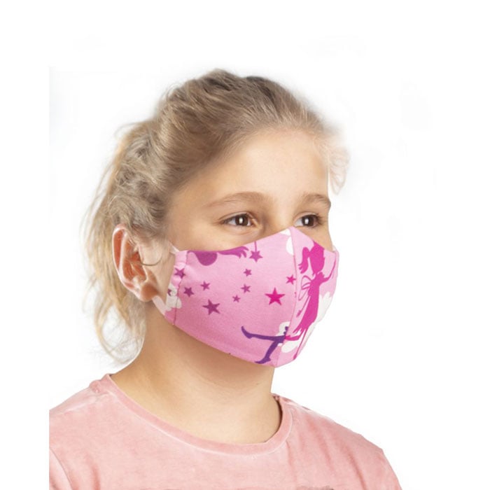 Mask for reusable use New Silhouette, three-layer, children's, pink