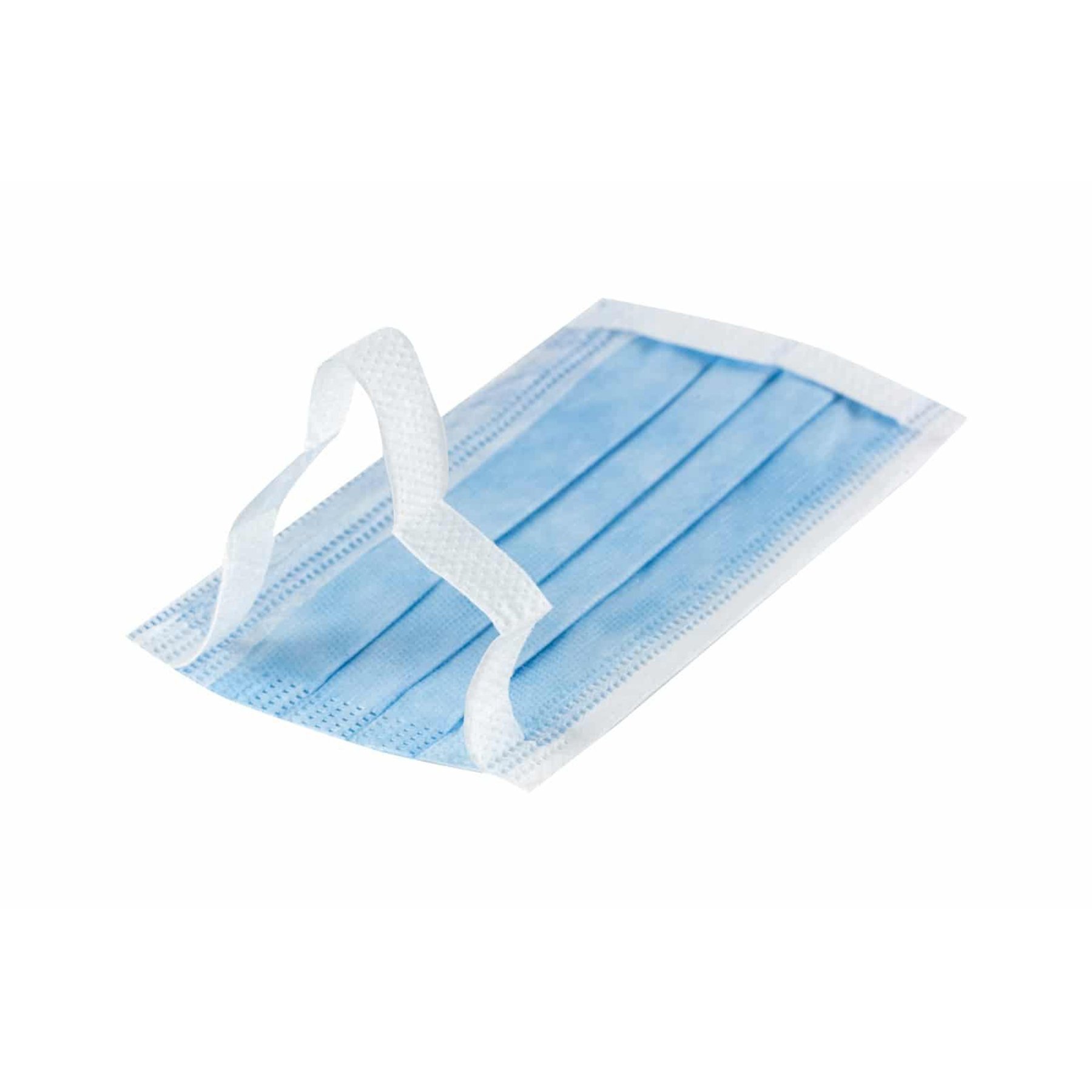Mask for single use Hunts, light blue, with wide elastic band