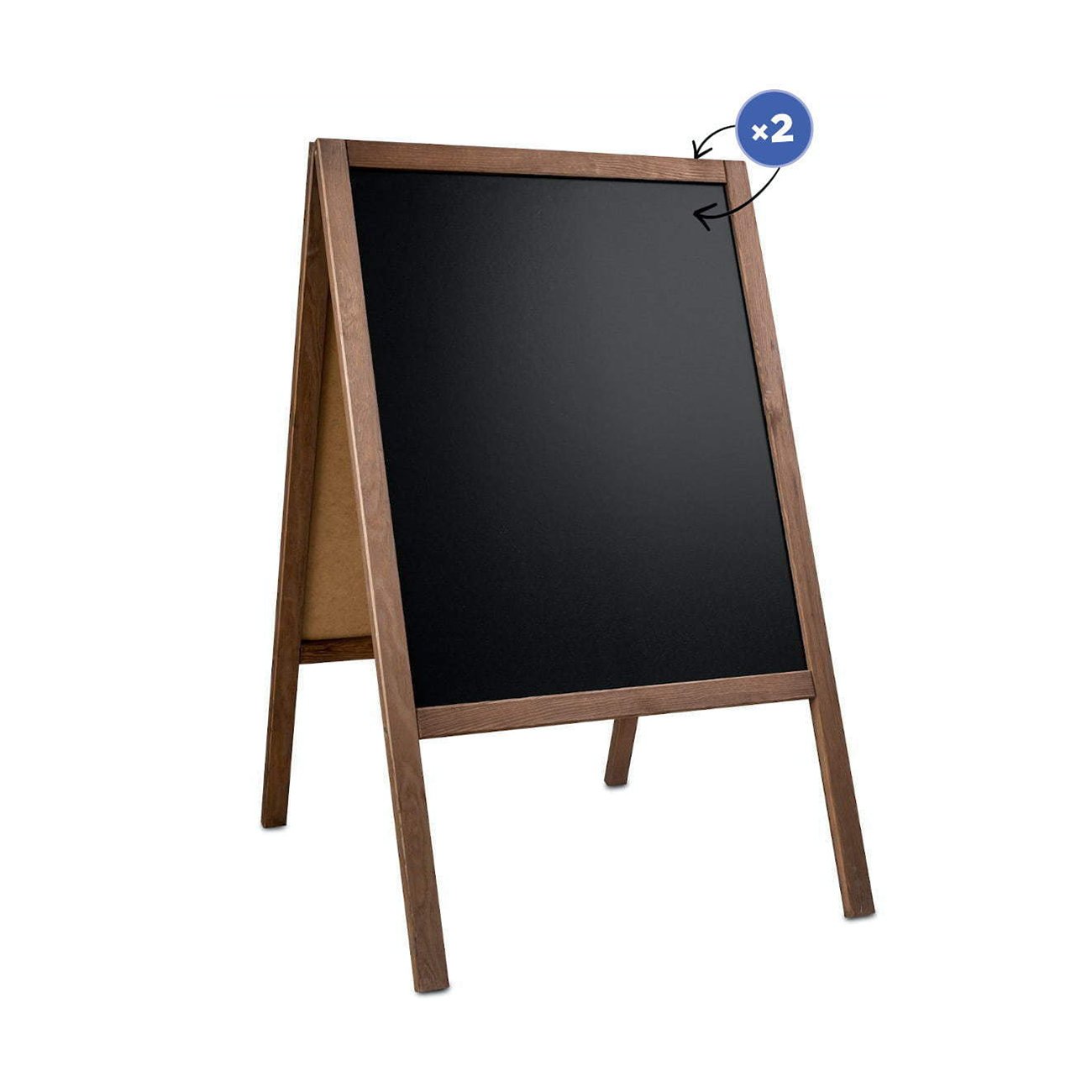 Stopper with black board, double-sided, wooden, 60 х 100 cm