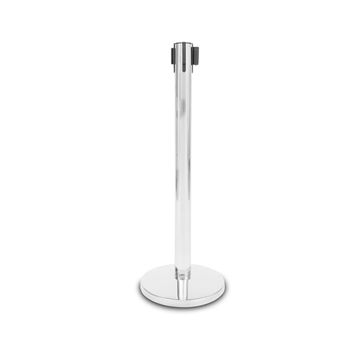 Ограничително колче, хром, с червена лента, 235 cm, широчина 320 mm, височина 920 mm