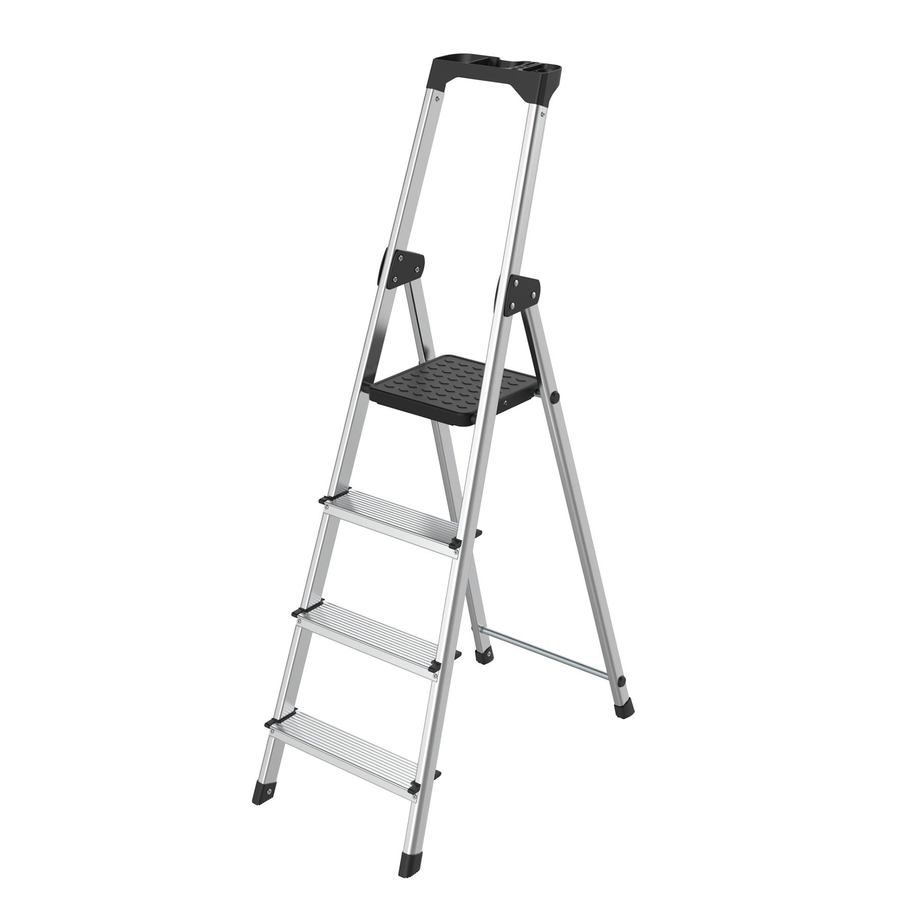 Ladder Twin, aluminum, 3+1 steps