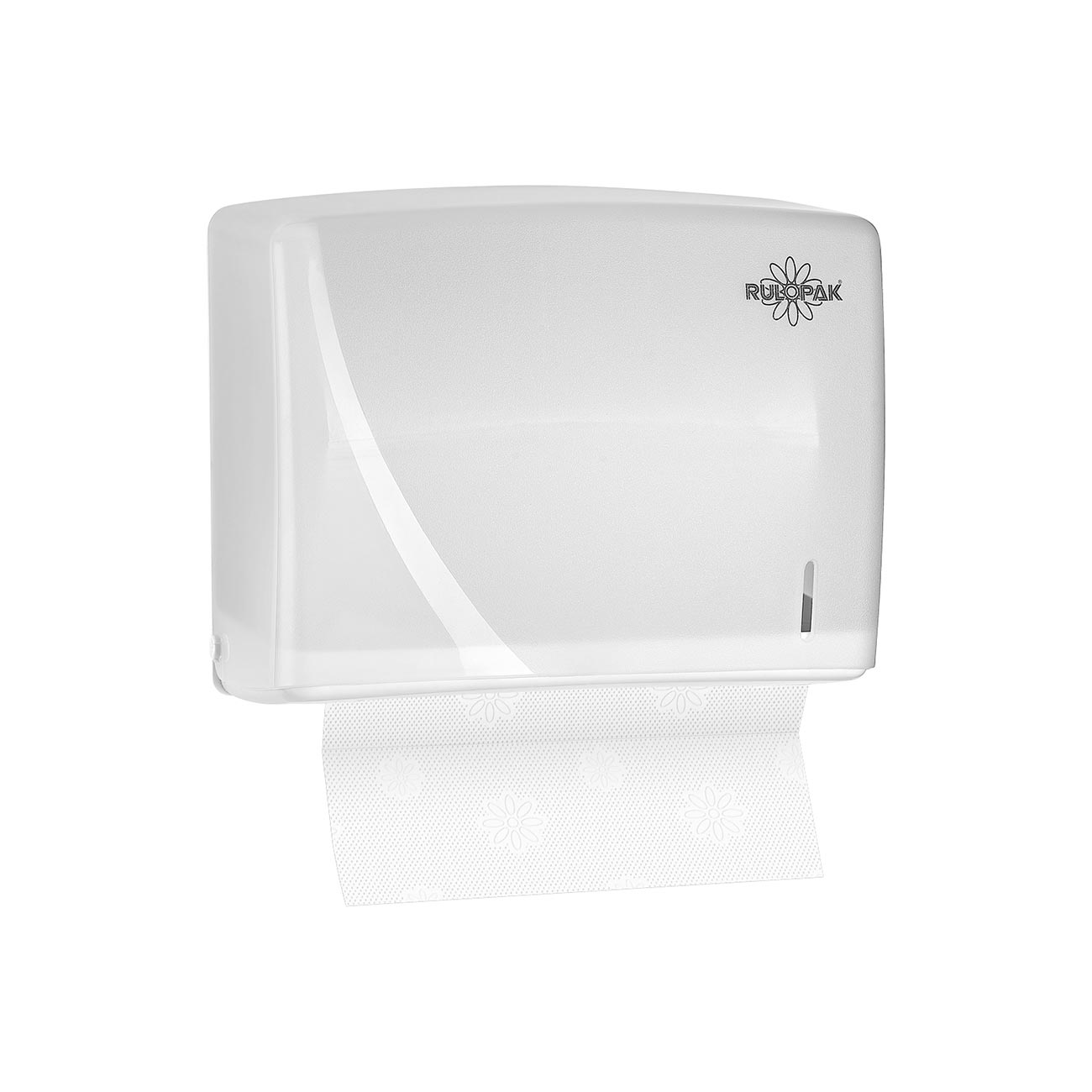 Dispenser for towels for hands Rulopak Elite, white, for 200 towels, 28 х 16 х 23 cm