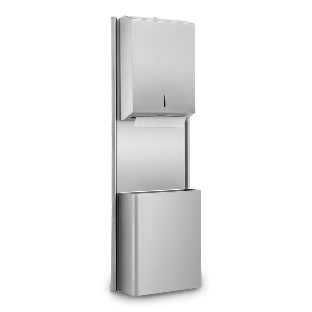 Dispenser for towels Dayco, with basket, 35 х 15 х 100 cm, stainless steel