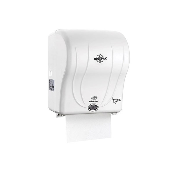 Dispenser for paper rolls Rulopak, with sensor, 21 cm, white, 23.5 х 31 х 40 cm