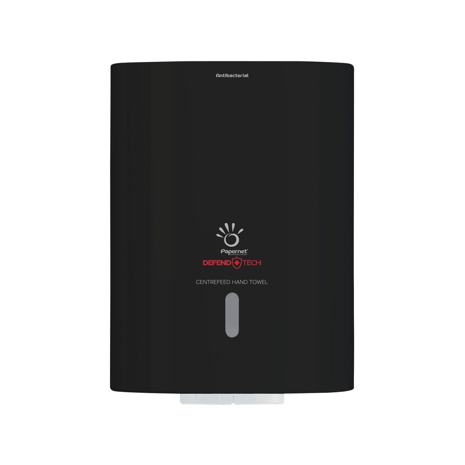 Dispenser for kitchen roll Papernet Centrefeed, black, 20.5 x 21.5 cm, 22.1 х 22.5 х 30.4 cm