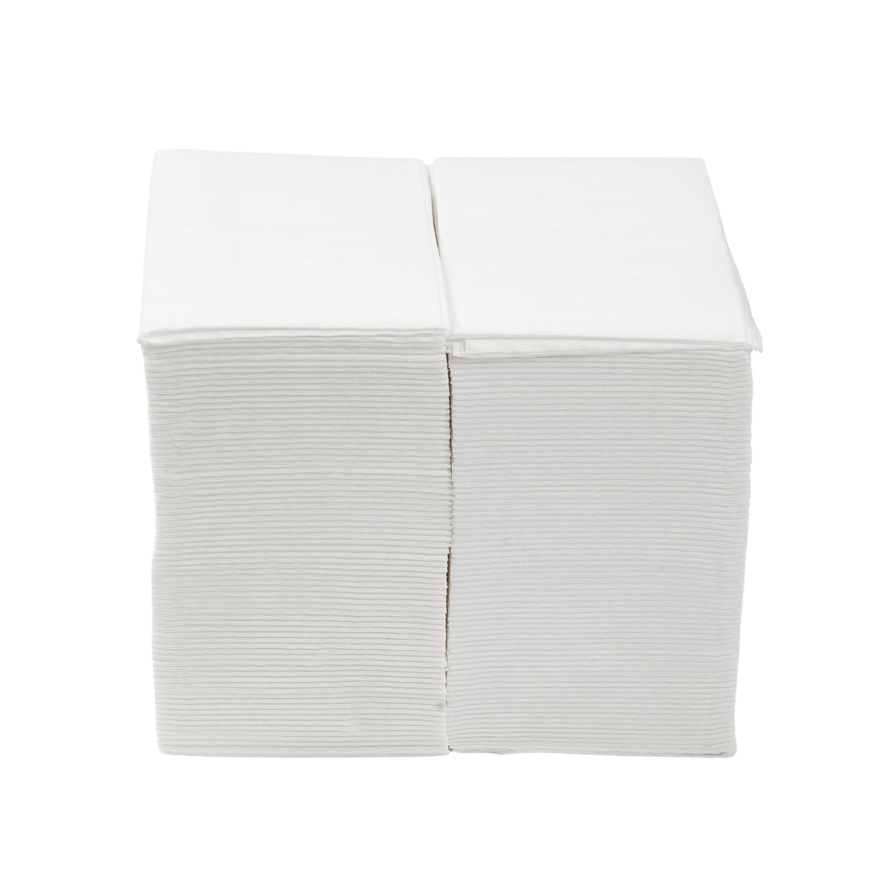 Napkins, cellulose, double-ply, 1/8 fold, 33 x 33 cm, with border, white, 150 counts